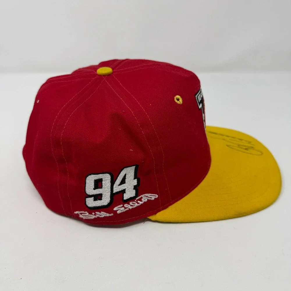 Vintage McDonalds Racing Team Bill Elliott 94 Snapback Hat AJD Red Yellow Cap
